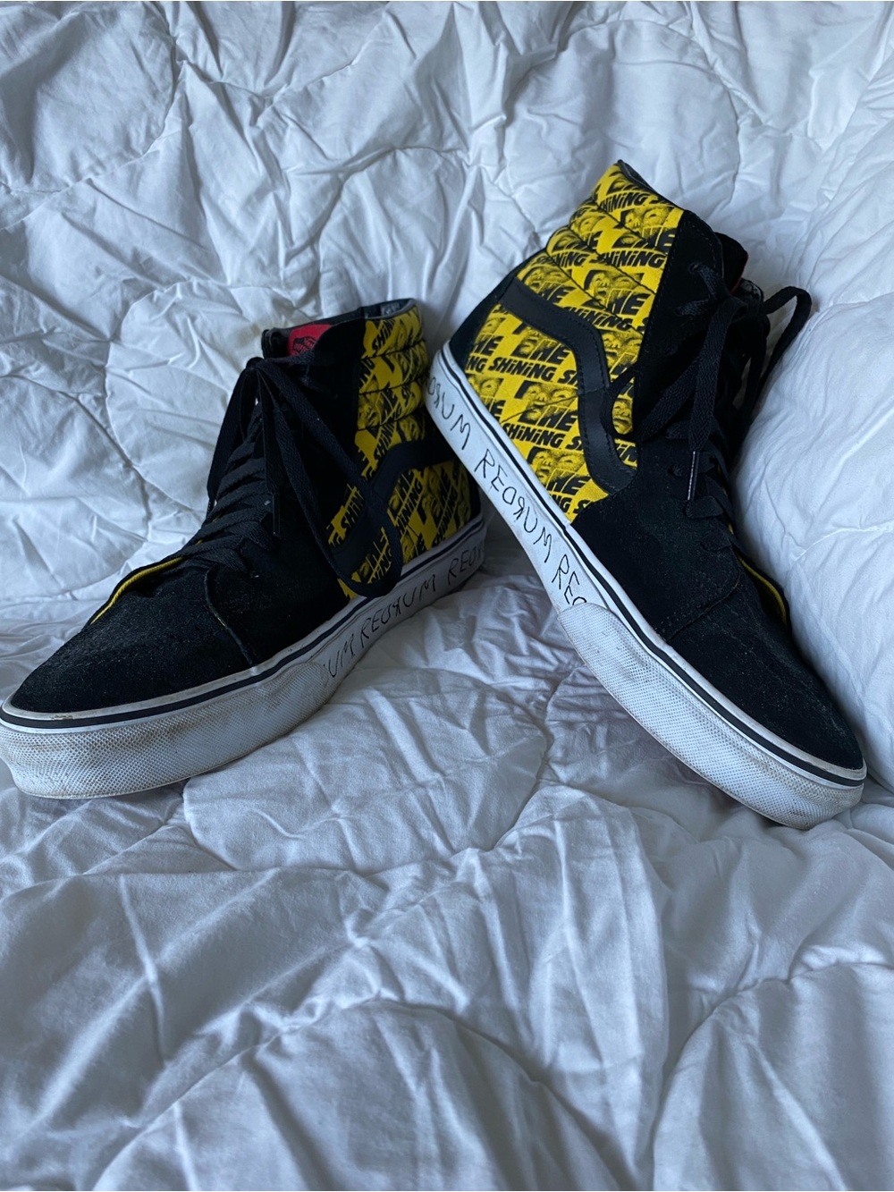 Vans The Shining Black and Yellow Sk8 Hi horror vans